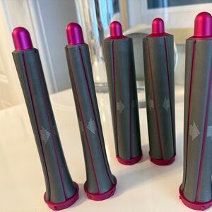 Dyson Airwrap long barrel curl attachments - nickel fucshia